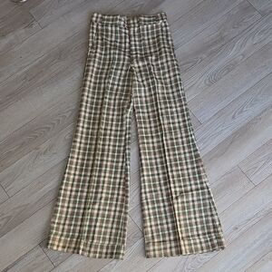 MVP Vintage Plaid Bell Bottom Pants XXS XS